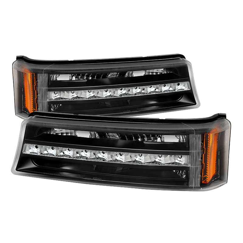 SPYDER 9027482 | Xtune Chevy Silverado 03-06 / Avalanche 02-06 LED Bumper Lights Black CBL-JH-CS03-LED-BK; 2003-2006