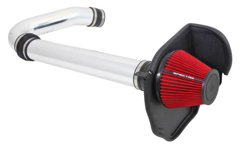 Spectre 9028 | 11-17 Challenger/Charger 3.6L Air Intake Kit - Polished w/Red Filter; 2011-2017