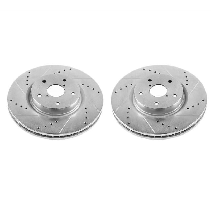 PowerStop jbr1319xpr | Power Stop 06-07 Subaru B9 Tribeca Front Evolution Drilled & Slotted Rotors - Pair; 2006-2007