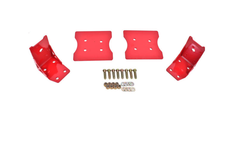 BMR Suspension tbr003r | BMR 79-04 Fox Mustang Lower Torque Box Reinforcement Plates - Red; 1979-2004