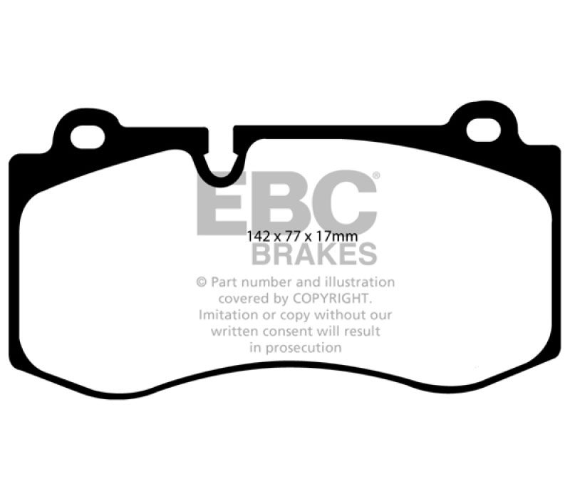 EBC dp41943r | 07-08 Mercedes-Benz CL550 5.5 Yellowstuff Front Brake Pads; 2007-2008