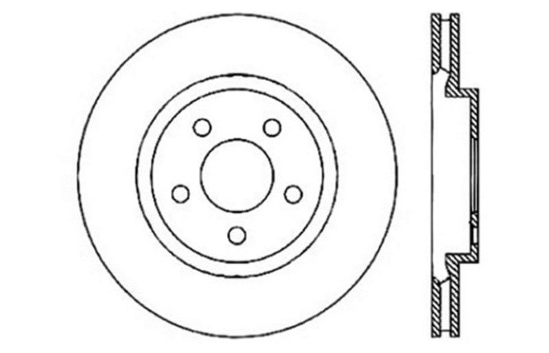 Stoptech 127.63062L | StopTech Chrysler 300 Sport Drilled/Slotted Rotor, Rear Left; 2005-2017