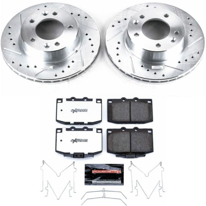 PowerStop k470-26 | Power Stop 86-91 Mazda RX-7 Front Z26 Street Warrior Brake Kit; 1986-1991