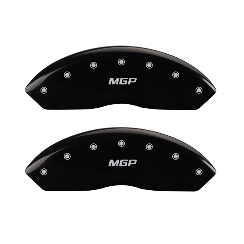 MGP 16234SMGPBK | MGP 4 Caliper Covers Engraved Front & Rear MGP Black Finish Silver Char 2009 Toyota Fj Cruiser; 2007-2007