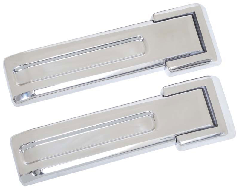 Kentrol 30017 | 07-18 Jeep Wrangler JK Tailgate Hinge Overlays 4 Pieces - Polished Silver; 2007-2018