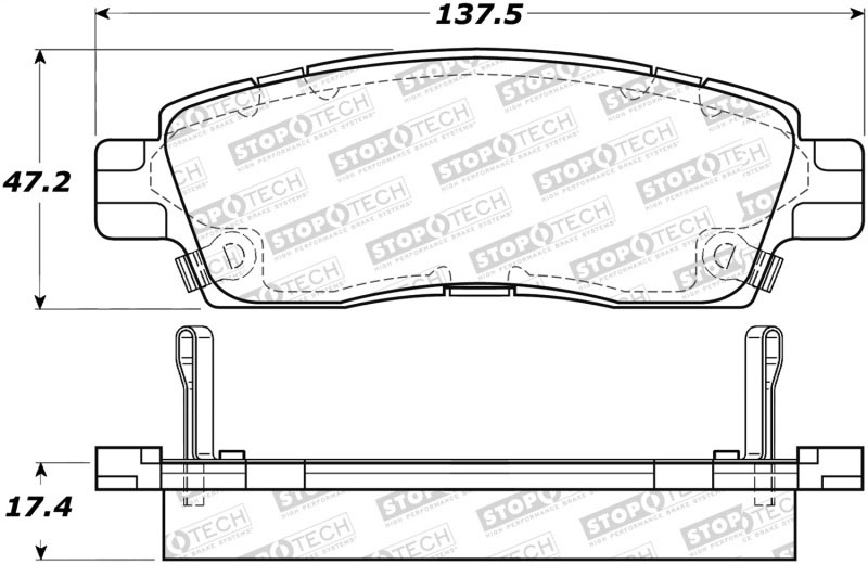 Stoptech 305.08830 | StopTech Street Select Brake Pads Oldsmobile Bravada, Rear; 2002-2004