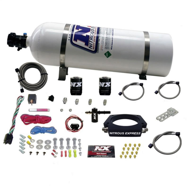 Nitrous Express 20938-15 | 2014+ Chevrolet Corvette C7 Nitrous Plate Kit (50-300HP) w/15lb Bottle; 2014-2019