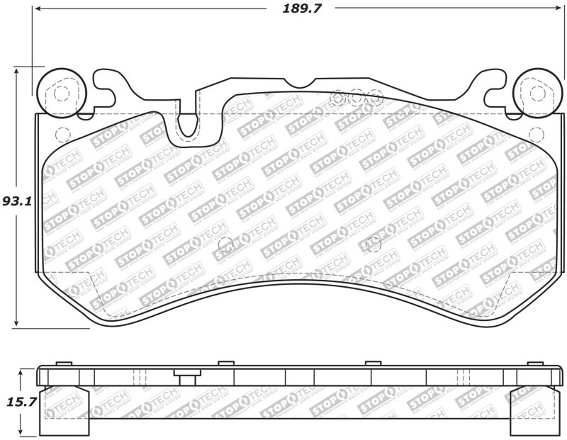 Stoptech 305.12910 | StopTech Street Select Brake Pads Mercedes-Benz SL65 AMG Iron Discs, Front; 2013-2017