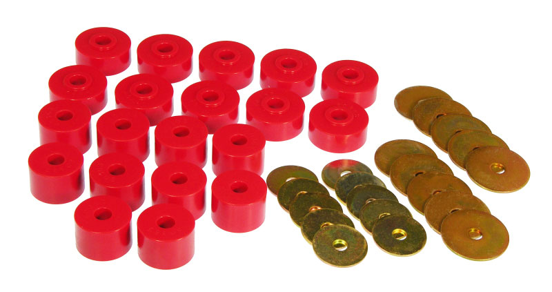 Prothane 13-103 | 85-89 Mitsubishi Montero Body Mount Kit - Red; 1985-1989