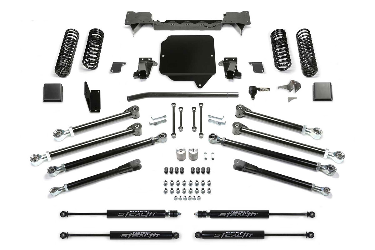 Fabtech k4169m | 2020 Jeep Gladiator JT 6 Cyl 4WD 3in Crawler System w/Stealth Shocks; 2020-2024