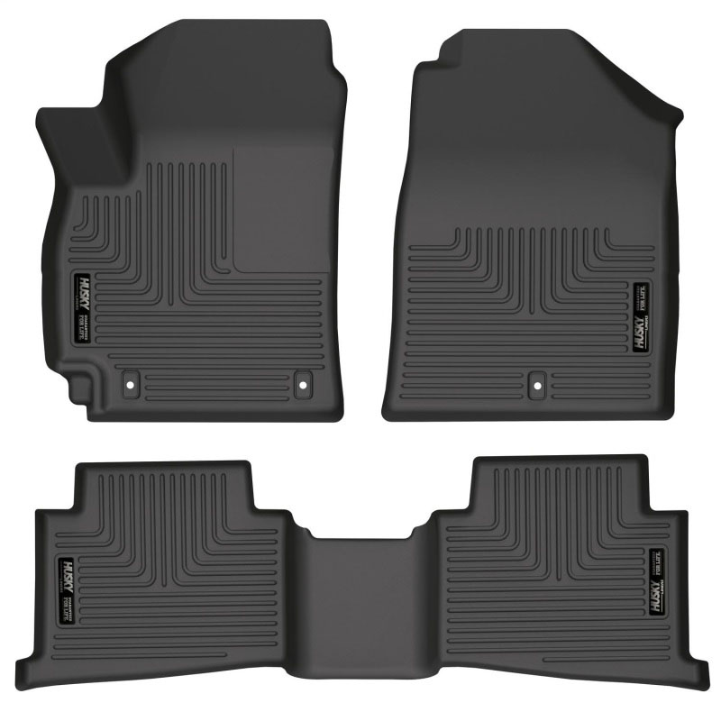 Husky Liners 95801 | 21-22 Kia Seltos WeatherBeater Front & 2nd Seat Floor Liners - Black