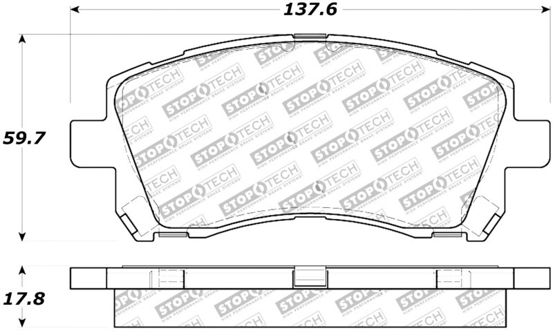 Stoptech 308.07210 | StopTech Street Brake Pads Subaru Legacy, Front; 2000-2001