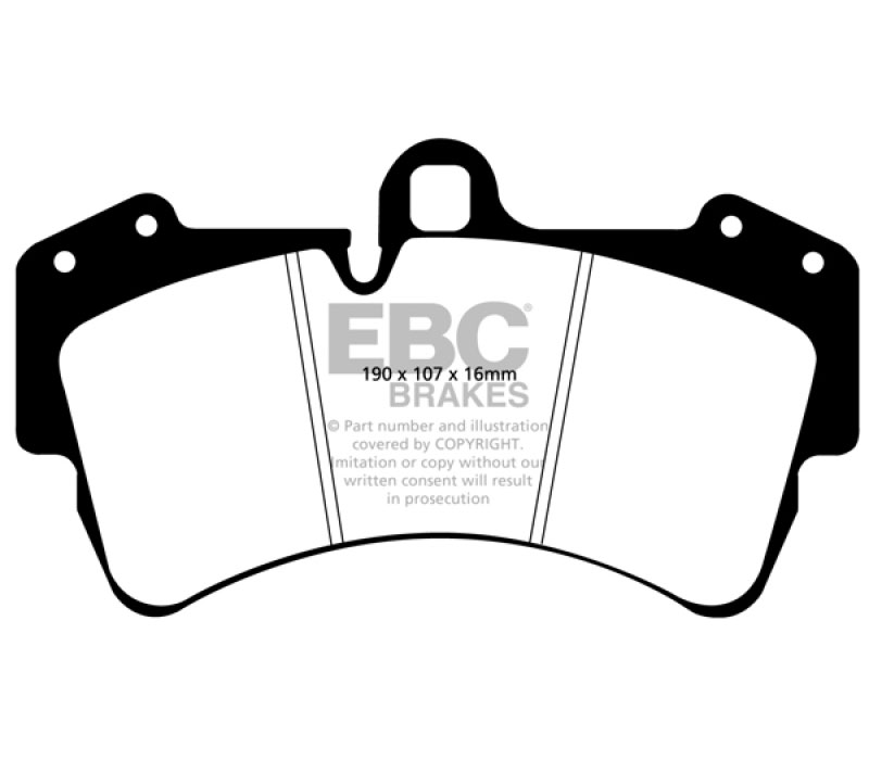 EBC dp41473r | 11-15 Audi Q7 3.0 Supercharged Yellowstuff Front Brake Pads; 2011-2015