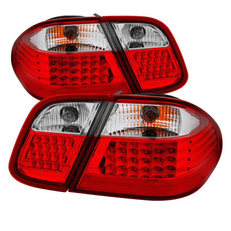 SPYDER 9033209 | Xtune Mercdes Benz W208 Clk 98-02 LED Tail Lights Red Clear ALT-JH-MBW20898-LED-RC; 1998-2002