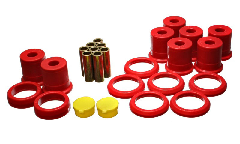 Energy Suspension 4.3151r | 92-97 Crown Victoria / 92-97 Grand Marquis Red Rear End Control Arm Bushing Set; 1992-1997