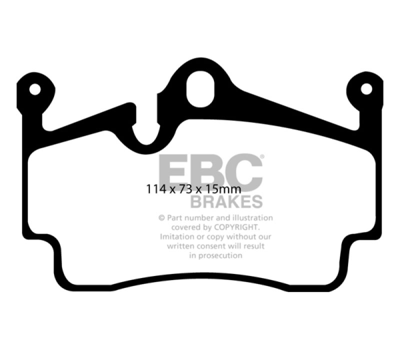 EBC dp41920r | 04-08 Porsche Boxster (Cast Iron Rotors only) 2.7 Yellowstuff Rear Brake Pads; 2004-2008