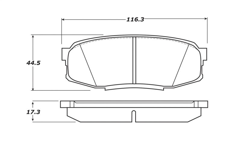 Stoptech 308.13040 | StopTech Street Brake Pads Toyota Land Cruiser, Rear; 2008-2018