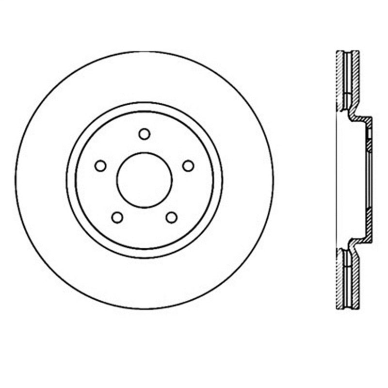 Stoptech 127.42100R | StopTech Nissan 370Z Sport Drilled/Slotted Rotor, Front Right; 2009-2017