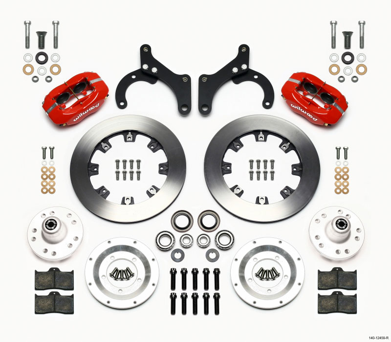 Wilwood 140-12459-r | Forged Dynalite Front Kit 12.19in Red 59-64 Chevy Impala / 63-64 Corvette; 1959-1964