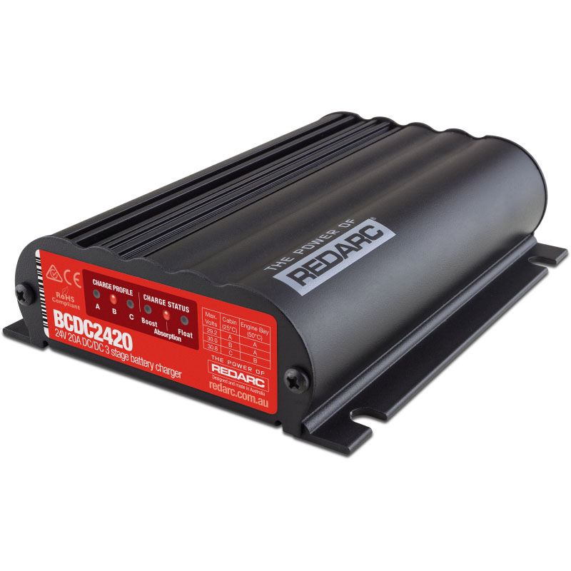 Redarc bcdc2420 | REDARC DC/DC 3-Stage In-Vehicle Battery Charger - 24V 20A; 2024-2024