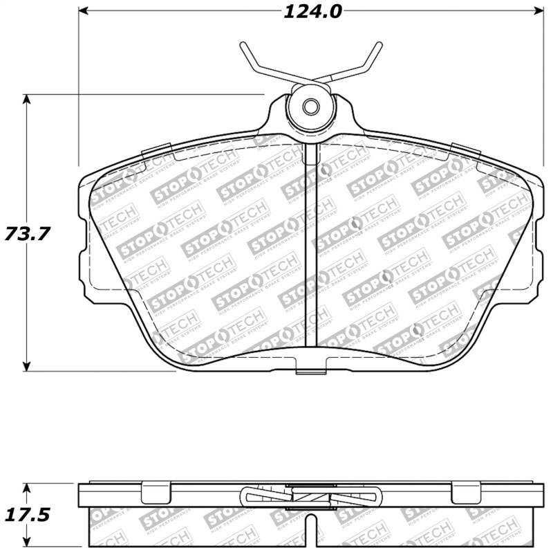 Stoptech 309.05980 | StopTech Sport Brake Pads Mercury Cougar Sport Pkg, Front; 1996-1997