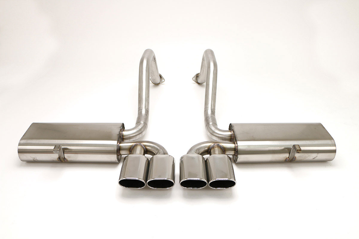 B&B Billy Boat Exhaust FCOR-0200 | B&B Route 66 Exhaust System with Quad Oval Tips Corvette C5; 1997-2004