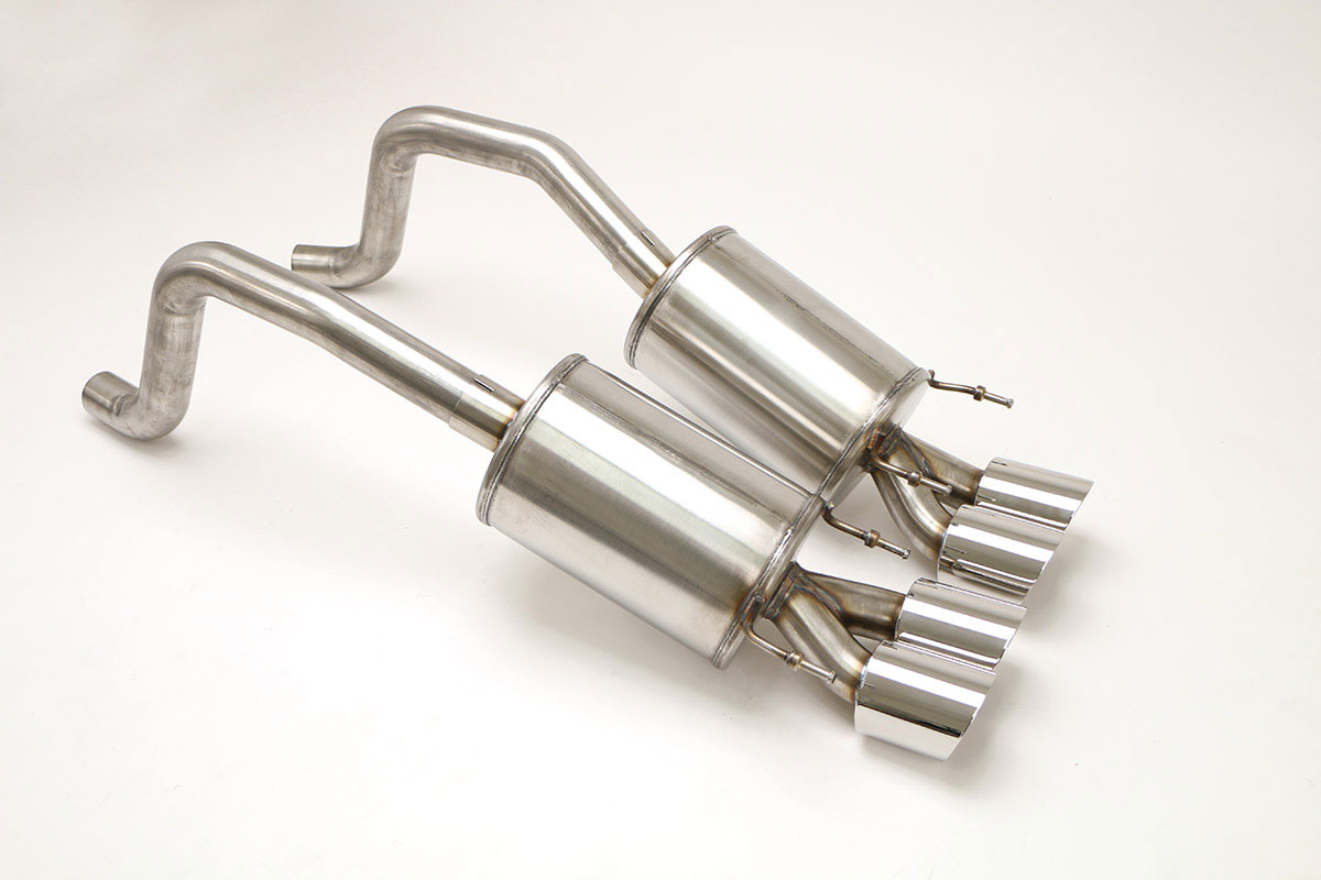 B&B Billy Boat Exhaust FCOR-0425 | B&B Corvette C6 PRT System Quad Round 4 Tips; 2005-2008