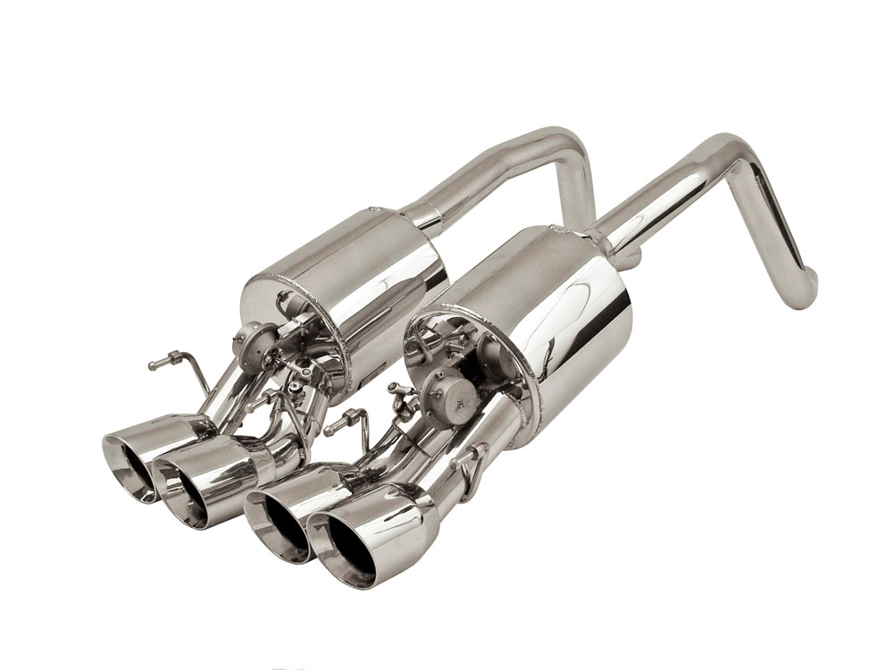 B&B Billy Boat Exhaust FCOR-0464 | Billy Boat B&B Chevrolet Corvette - C6 Fusion w/NPP Quad Round; 2005-2008