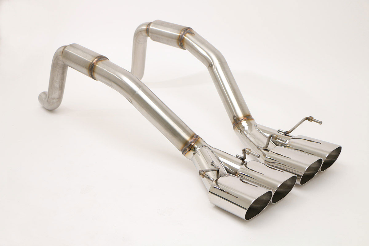 B&B Billy Boat Exhaust FCOR-0510 | B&B Corvette C6 Bullet System Quad 4.5 Double Wall Oval Tips; 2009-2013