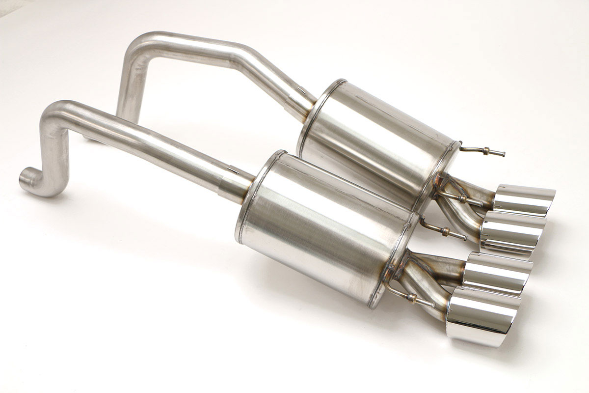 B&B Billy Boat Exhaust FCOR-0525 | B&B Corvette C6 PRT System Quad Round 4 Tips; 2009-2013