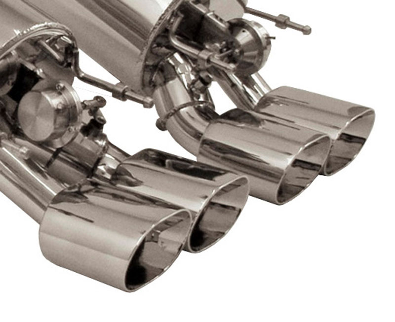 B&B Billy Boat Exhaust FCOR-0561 | B&B Corvette C6 Z06 ZR1 Gen 3 Fusion System Quad 4.5 Oval Round Tips; 2005-2013