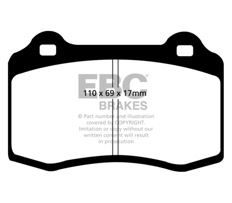 EBC dp51031ndx | 92-00 Dodge Viper 8.0 Bluestuff Front Brake Pads; 1992-2000