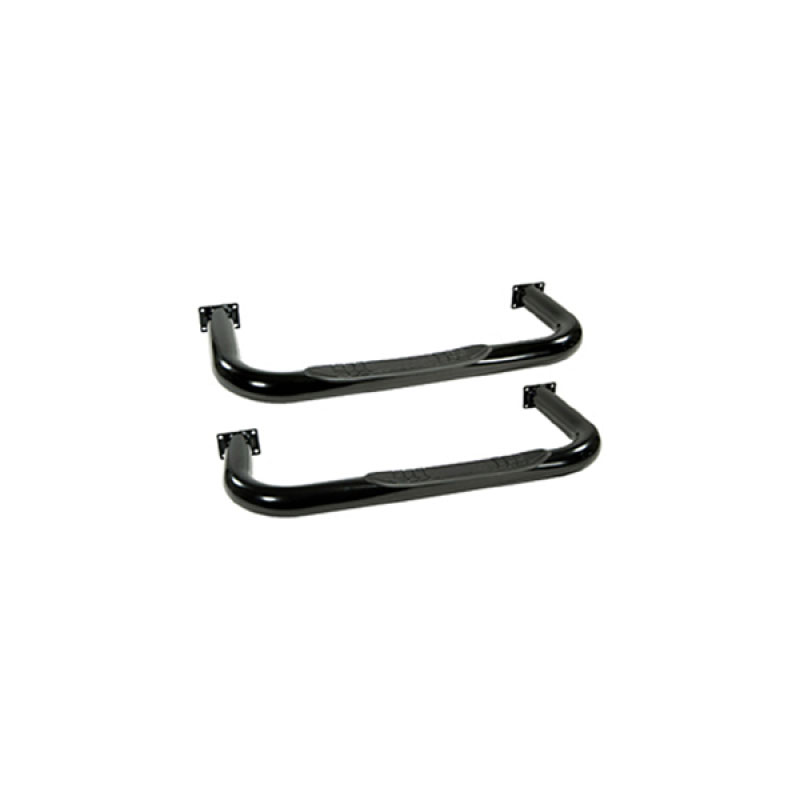 Rugged Ridge 11590.01 | 3in Round Tube Side Steps Black 76-83 CJ5; 1976-1983