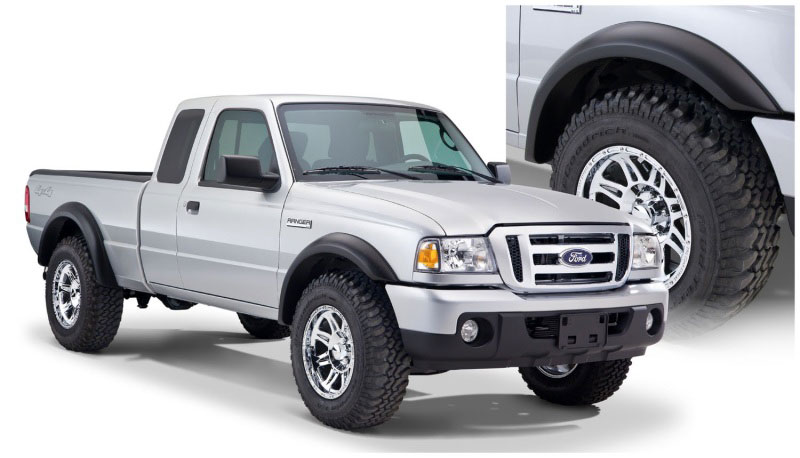 Bushwacker 21910-01 | 93-11 Ford Ranger Styleside Extend-A-Fender Style Flares 4pc 72.0/84.0in Bed - Black; 1993-2011