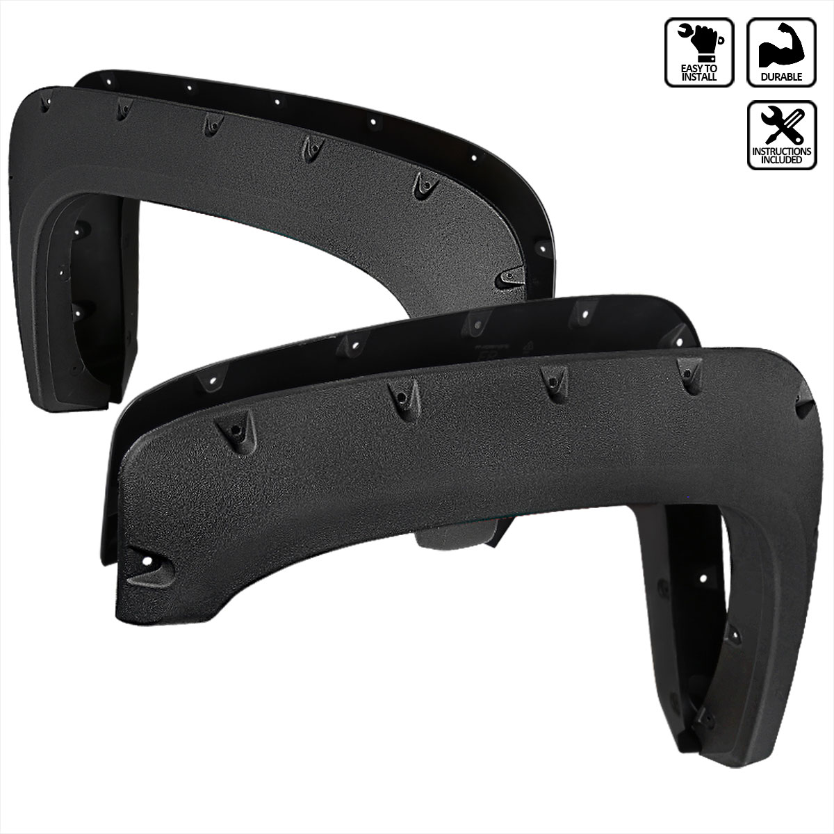 Spec-D Tuning fdf-siv07-ts-rs | SPEC-D Tuning Chevrolet Silverado Fender Flare - Rough Surface; 2007-2013