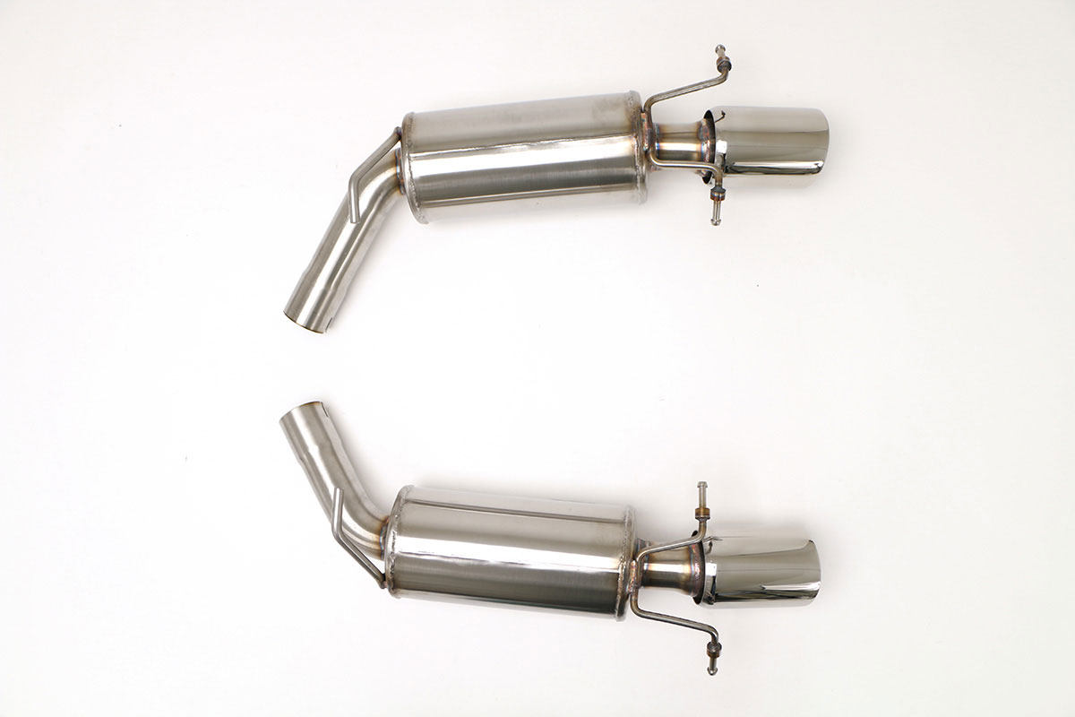 B&B Billy Boat Exhaust FDOM-0322 | B&B Billy Boat Exhaust Billy Boat Cadillac CTS-V Exhaust System - BB Rear (Cut/Clamp) 4.25" Single ROUND Double-Wall Tips; 2009-2014