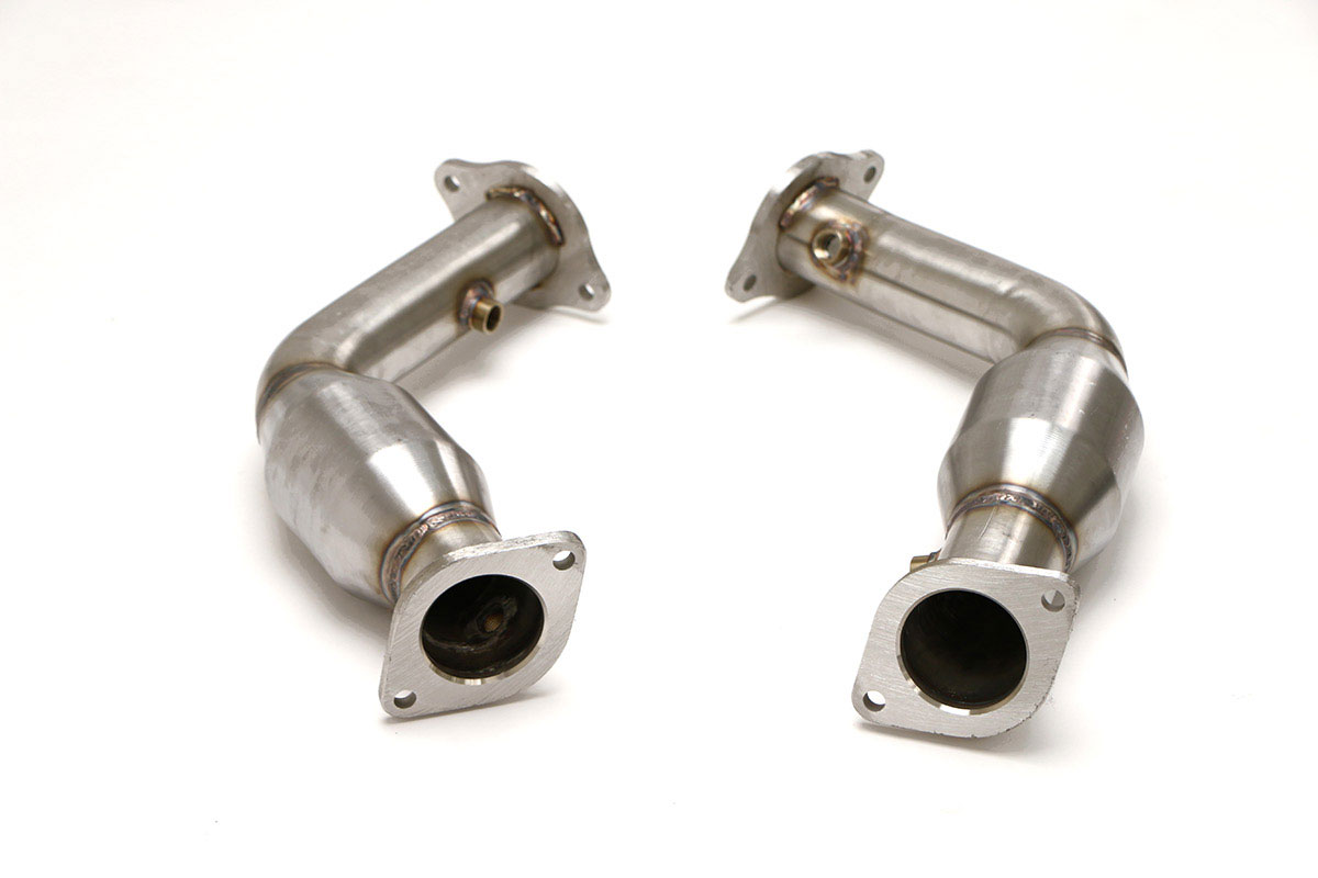 B&B Billy Boat Exhaust FDOM-0336 | B&B Billy Boat CTS-V Front Pipes with Cats, High Flow Cat Pipes for OE Manifolds; 2009-2014