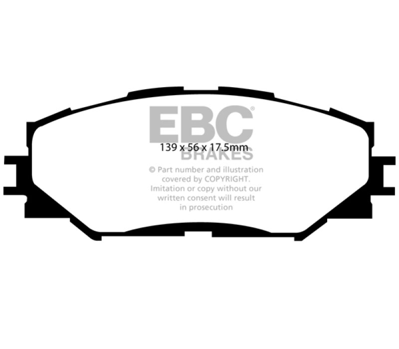 EBC ud1210 | 10-12 Lexus HS250h 2.4 Hybrid Ultimax2 Front Brake Pads