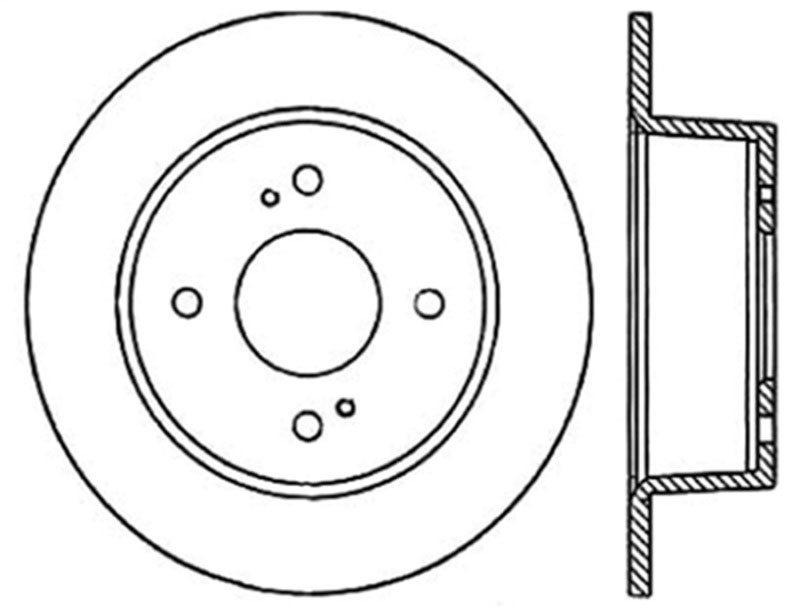 Stoptech 127.42014L | StopTech Nissan 280ZX Sport Drilled/Slotted Rotor, Rear Left; 1979-1981