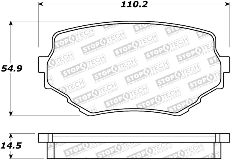 Stoptech 308.06800 | StopTech Street Brake Pads Chevrolet Tracker, Front; 2005-2008