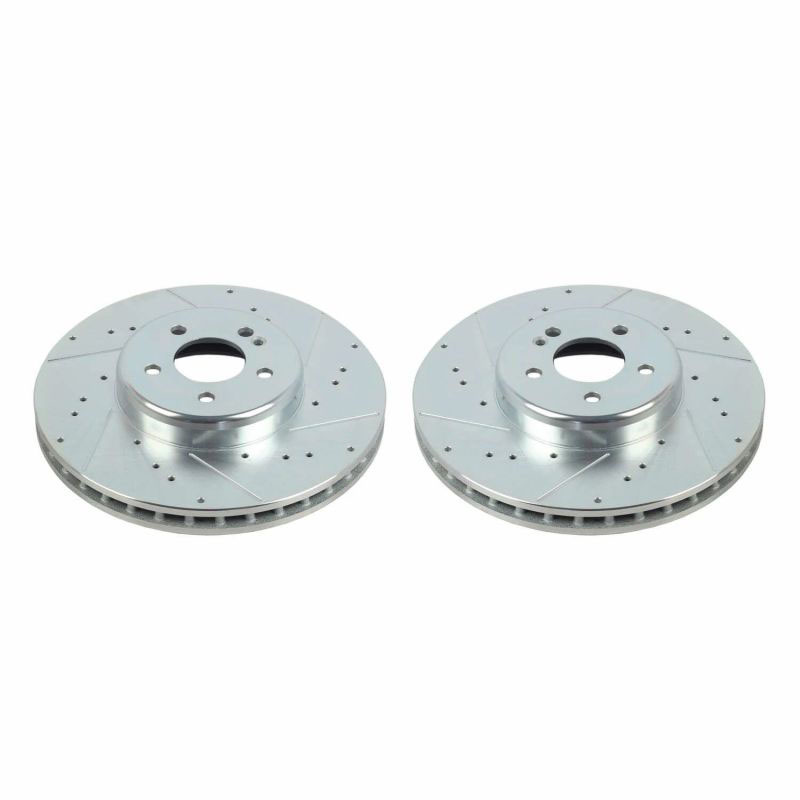 PowerStop ebr1682xpr | Power Stop 16-20 Mercedes-Benz GLC300 Front Evolution Drilled & Slotted Rotors - Pair; 2016-2020