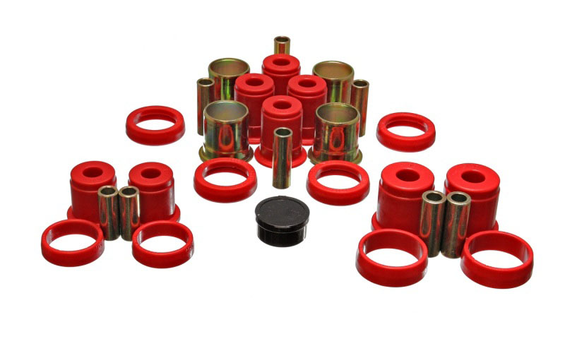 Energy Suspension 4.3120r | 72-79 Ford Fairlane/GranTorino/Torino/Elite Red Rear End Control Arm Bushing Set; 1972-1979