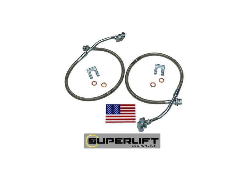 Superlift 91350 | 79-86 GM Pickup/Blazer/Suburban w/ 4-6in Lift Kit (Pair) Bullet Proof Brake Hoses; 1979-1986