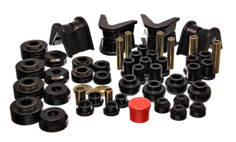 Energy Suspension 4.18107g | 73-79 Ford F-150 Pickup 4WD Black Hyper-flex Master Bushing Set; 1973-1979