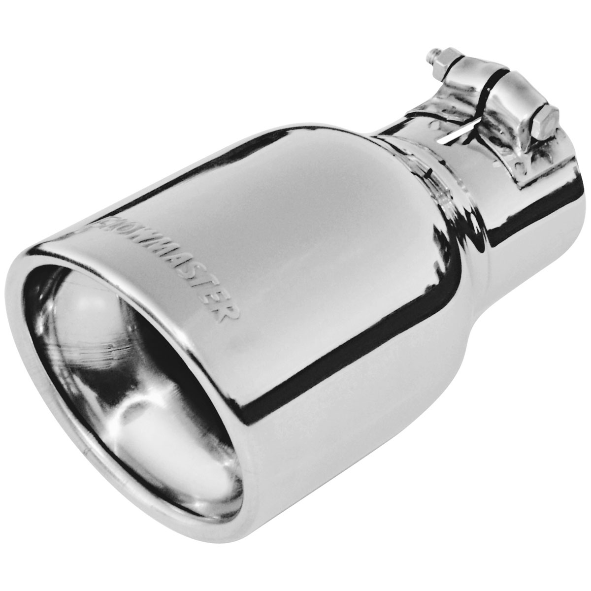 Flowmaster 15365 | Exhaust Tip - 4.00 in. Rolled Angle Polished SS Fits 2.50 in. Tubing - clamp on