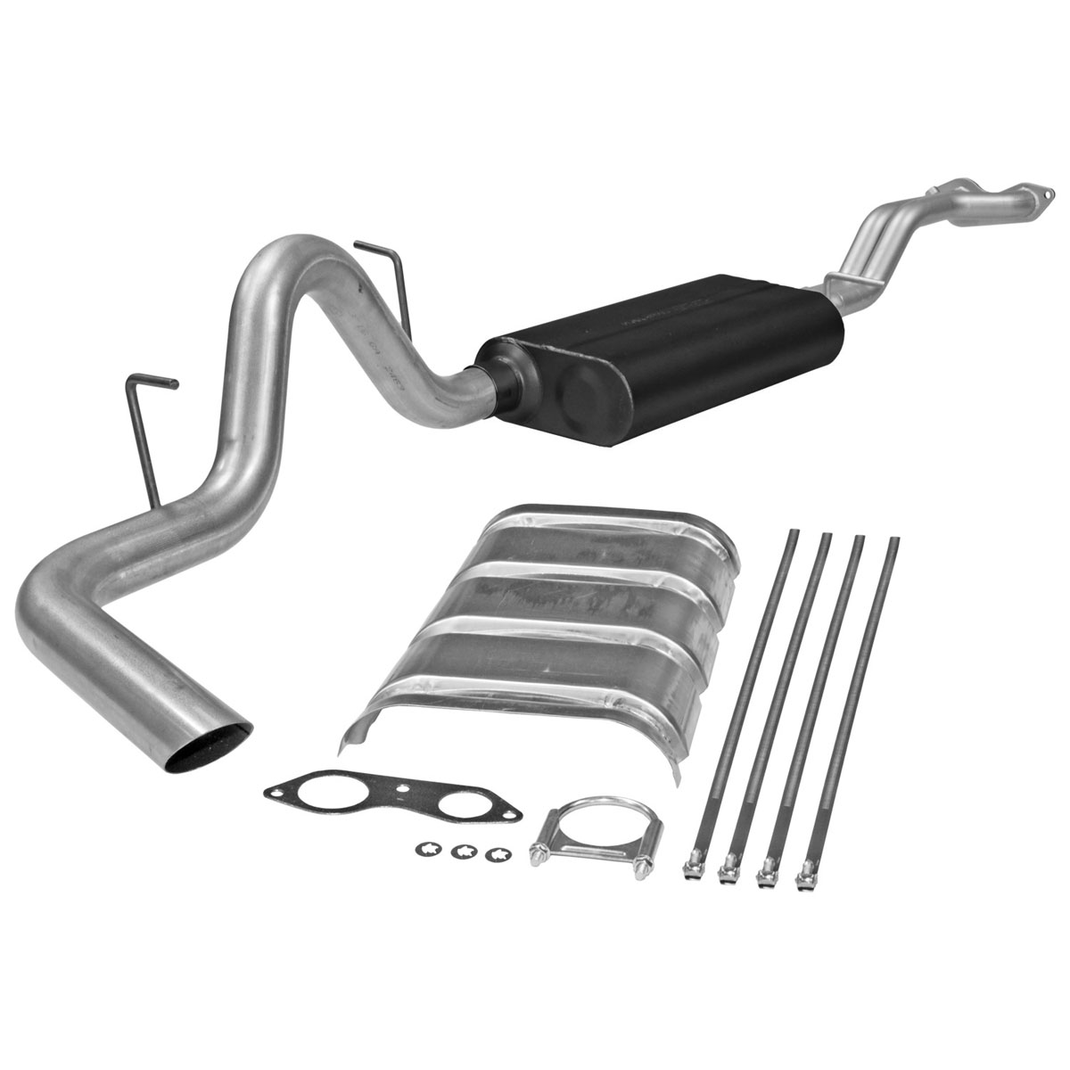 Flowmaster 17166 | / GMC Tahoe 5.7L 4 Door Force II Exhaust System, Single Out Side; 1996-1999