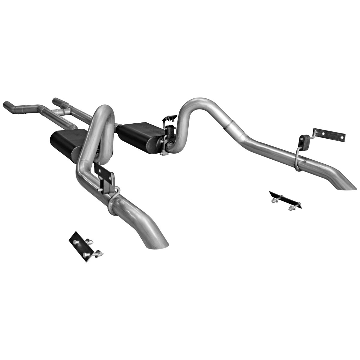 Flowmaster 17282 | Ford Mustang V8(Does Not Fit Convertibles) American Thunder Exhaust System, Dual Out Rear; 1967-1970