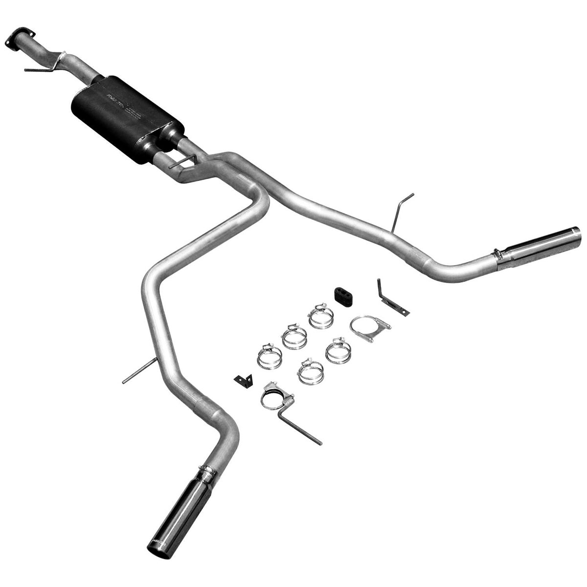 Flowmaster 17430 | Tahoe/GMC Yukon 4.8L/5.3L 2.50 Outlet American Thunder Exhaust System, Dual Out Side; 2007-2008