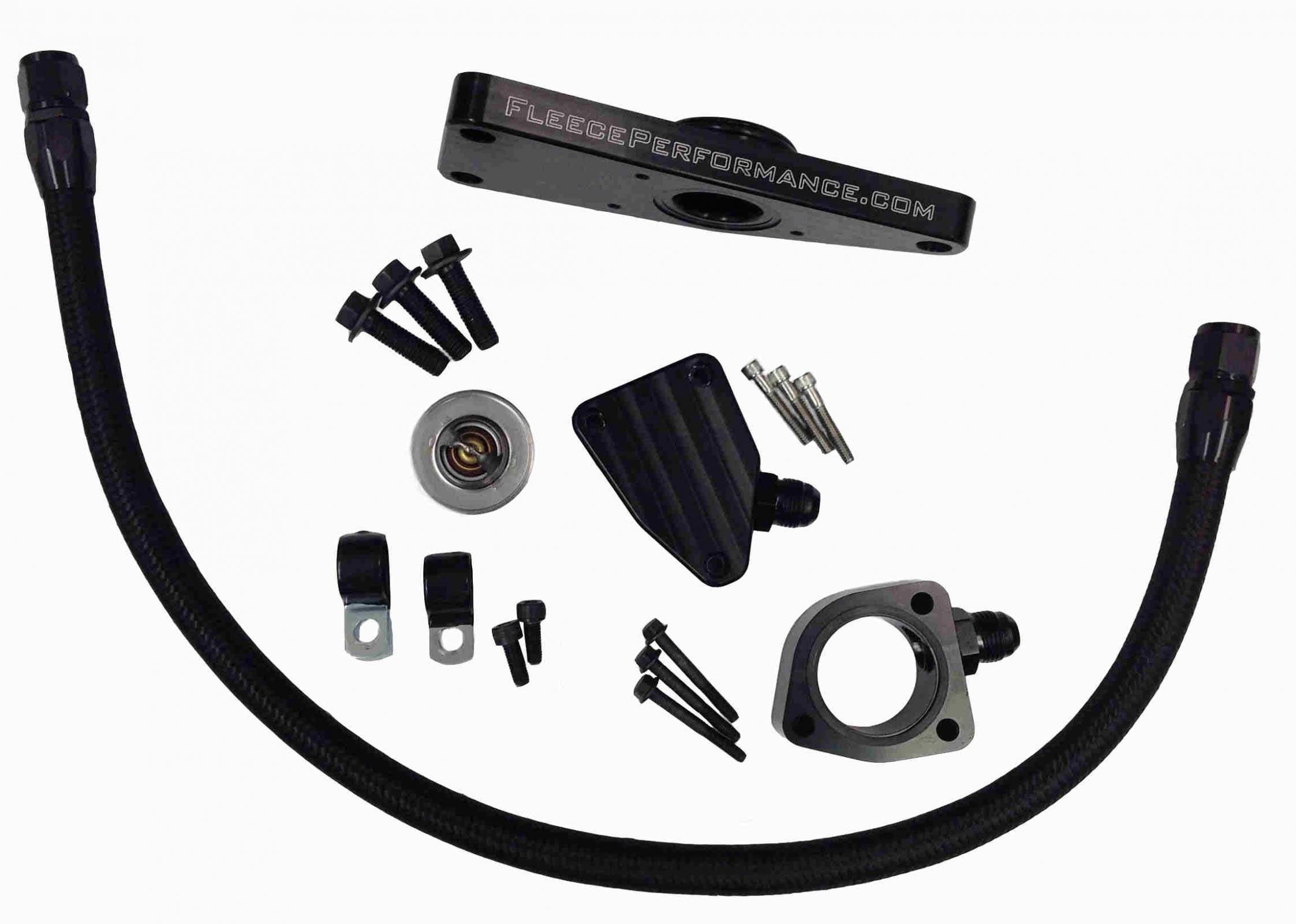 Fleece Performance fpe-clntbyps-cummins-man | 03-07 Dodge 5.9L / 04.5-12 6.7L Cummins Coolant Bypass Kit (03-07 Manual Trans); 2004-2012