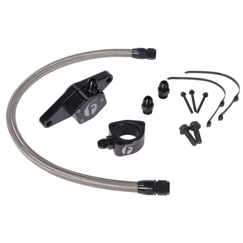 Fleece Performance fpe-clntbyps-cummins-vp-ss | 98.5-02 VP Coolant Bypass Kit w/ Stainless Steel Braided Line; 1998-2002